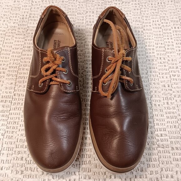 Johnston & Murphy men's 'McGuffey' Plain Toe memory foam derby shoes sz 9.5 M - Picture 3 of 16